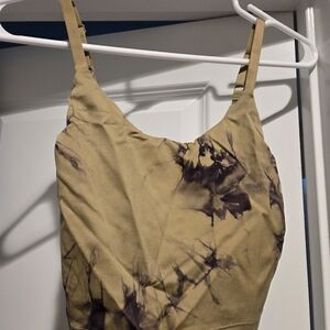 Alphalete Olive and Black Tie-Dye Camisole